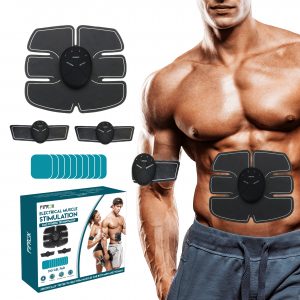 KATIX Professional EMS Muscle Stimulator, Waist Trainer, Abs Trainer Exercise Equipment for Home Workout Fitness Device with 10 Replacement Gel Pads for Abs/Arm/Leg