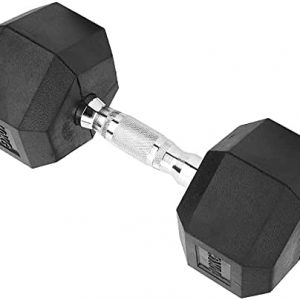 Exercise Hex Dumbbell, 10KG Single Rubber Encased Hex Dumbbell Portable Hand Weights Dumbbell Home Gym Workout Fitness Hand Dumbbell