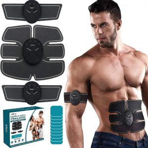 KATIX ABS Trainer Muscle Stimulator, Toner Belt Abdominal Exerciser, Abdomen/Arm/Leg Portable Fitness Trainer for Men and Women with 10 Replacement