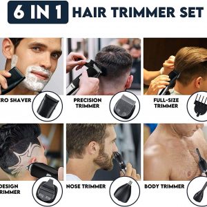 KATIX Hair Clippers for Men, Professional Cordless Hair Trimmer Beard Shaver, Electric IPX7 Waterproof USB Rechargeable Haircut Kit