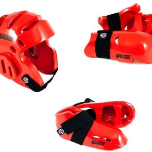 Lightning Red Karate Sparring Gear Package Deal – Child Large