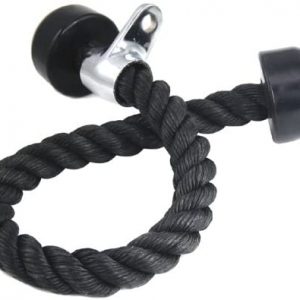 Accessotech Heavy Duty Black Tricep Rope Attachment Bodybuilding Plastic End Lat Cord Gym