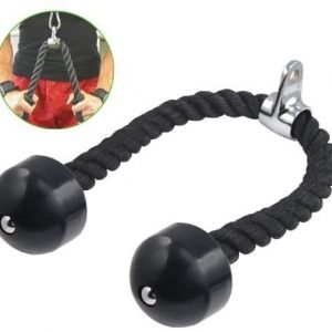 Accessotech Heavy Duty Black Tricep Rope Attachment Bodybuilding Plastic End Lat Cord Gym