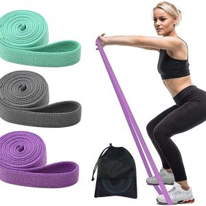 Long Fabric Resistance Bands Set Women,3PCS Heavy Duty Stretch Elastic Bands with 3 Resistance Levels,Pull Up Workout Loop Bands for tretching,Strength Training,Yoga,Pilates, Cross Fit