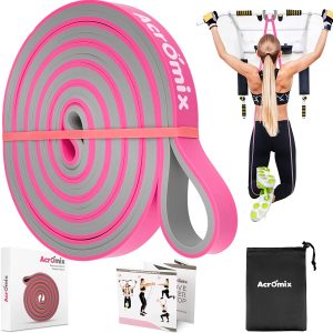 Acromix Pull Up Resistance Band – Rubber Heavy Duty Loop Fitness Bands Men & Women – Build Power & Muscle – Training, Powerlifting, Assisted Pull Ups & Gym Exercise