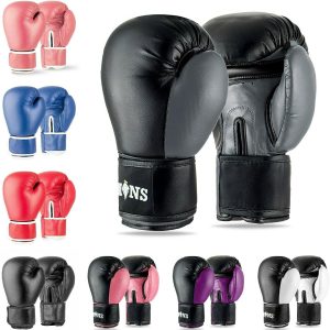 Lions Boxing Gloves MMA Punch Bag Training Mitts 6oz, 8oz, 10oz, 14oz, 16oz, Black, Pink, Red