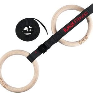 RAMASS Fitness Gymnastic Rings perfect for Gymnastics Calisthenics