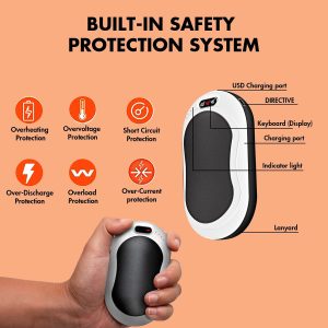 KATIX Hand Warmers, 10000mAh Hands Warmer Rechargeable, 4 in 1 USB Electric Hand Warmer, Reusable Portable Long Lasting Heater for Winter/Outdoor Activities