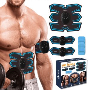 KATIX PIPROX Abs Stimulator, Abdominal Toning Belt, Wireless Portable Fitness Workout Equipment for Men Women with 10pcs Gel Pads