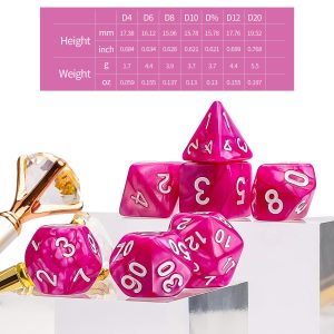 KATIX YILAIDA D&D Dice Sets, 10 X 7 Polyhedral Dice for Dungeons and Dragons DND RPG MTG Table Games D4 D6 D8 D10 D% D12 D20 with 1 Big Pouch