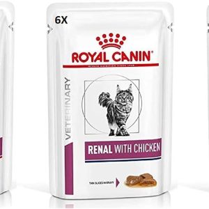 Royal Canin Feline Renal Mix of 6x Tuna 6x Chicken 6x Beef Cat Food each 85gram (Pack of 18)