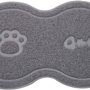 Pet Feeding Mat, Feeding Bowl Mat Waterproof Non-slip Pet Food PVC Mat for Cats and Dogs