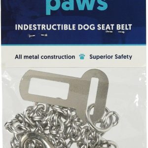 Ezee Paws Metal Chain Dog Seat Belt Chew Proof Strong Safety Restraint (65cm)