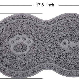 Pet Feeding Mat, Feeding Bowl Mat Waterproof Non-slip Pet Food PVC Mat for Cats and Dogs